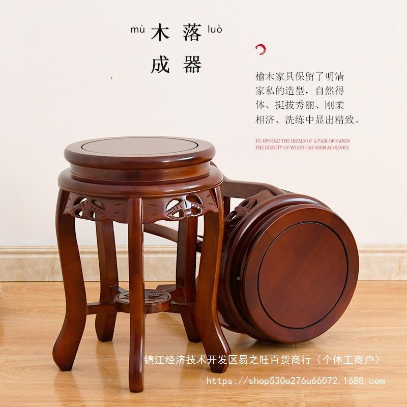 鼓凳实木古筝凳圆凳中式家用餐桌矮凳方凳古锦瑟跳853凳舞凳子典