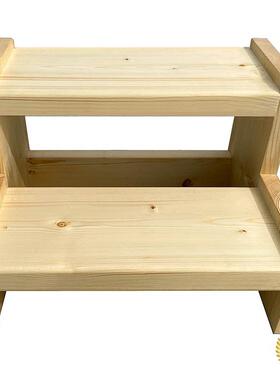 FOE2?1VPR实台阶楼梯木梯子梯凳家用步梯子爬梯登木高梯3小子儿梯