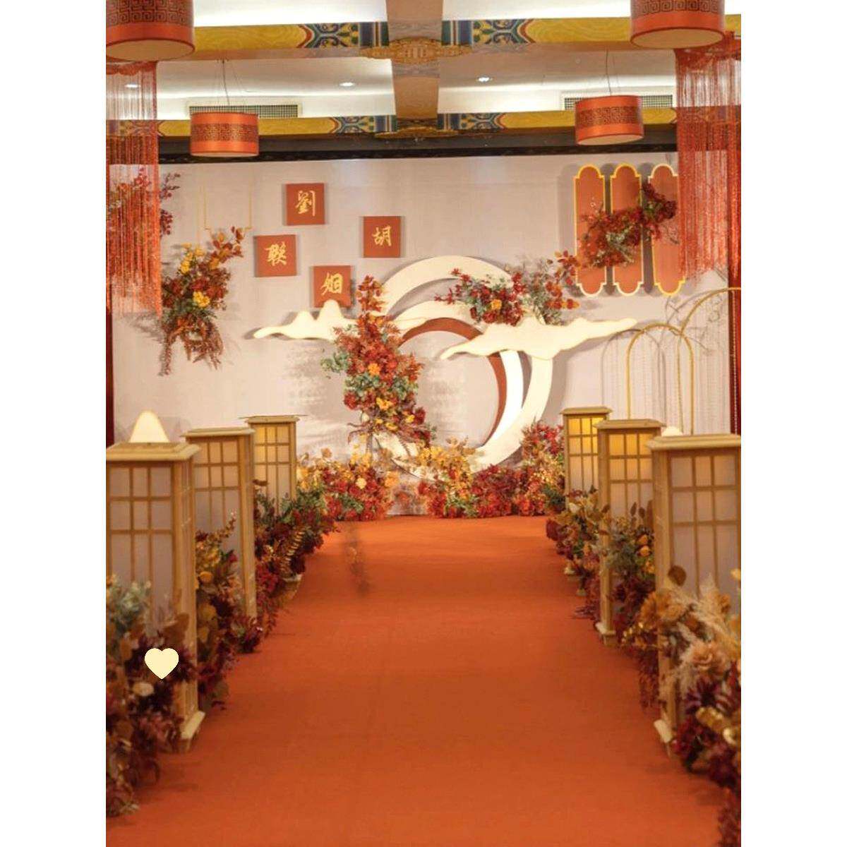 婚庆新中式宫立路方柱路引灯笼木道具婚礼原引灯场景F77HMHMM装饰