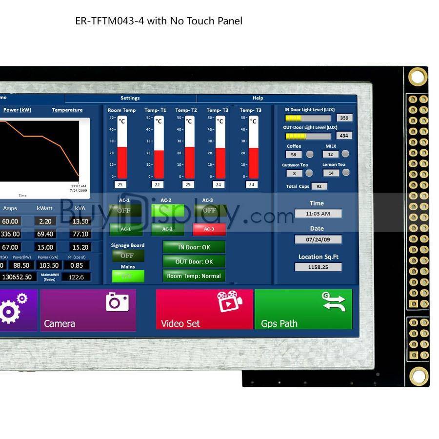 .3寸4TFTLCD色液彩晶显屏配SER-TFTM0SD19示63控制板/并口/可配触