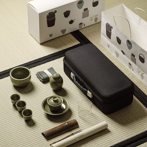 束刻儿童茶艺教学套组整套功夫茶具少儿茶艺培训盖碗壶承茶叶罐