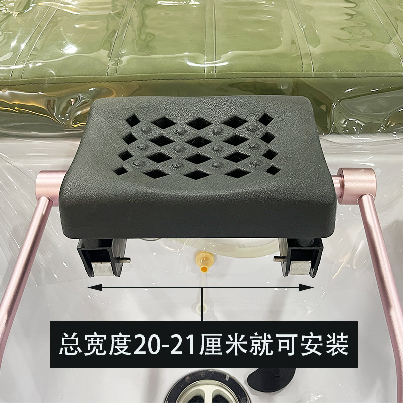 发廊新款冲水床枕头面头疗床橡胶枕头泰式洗头床带孔枕头通用平枕