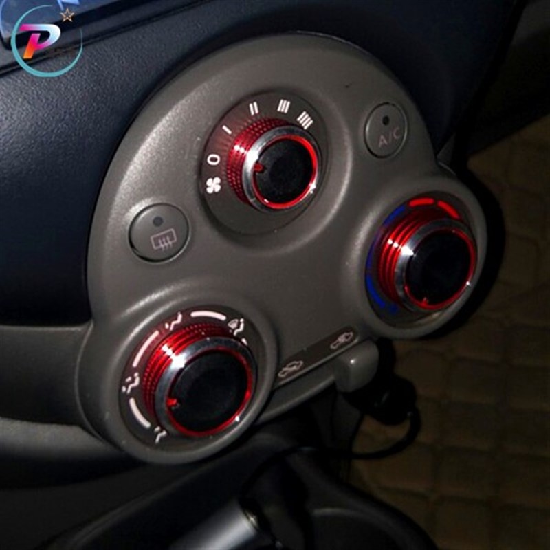 新阳光汽车空调旋钮玛驰内饰改装用品手动暖风开关铝合金旋钮配件