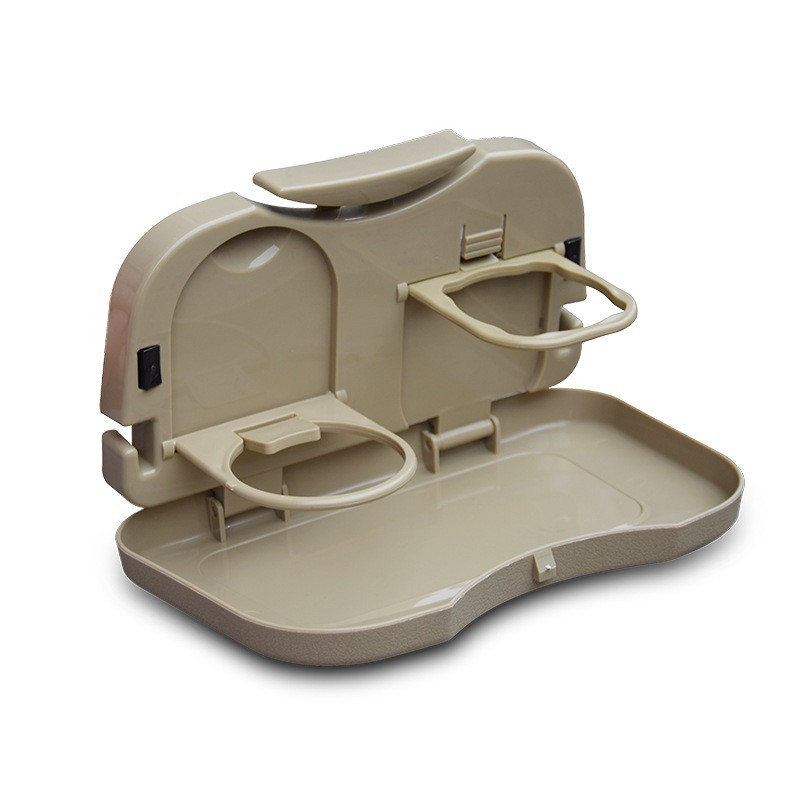 汽车用后座可折叠水杯架车载餐盘多功能饮料杯架车内置物托盘餐桌