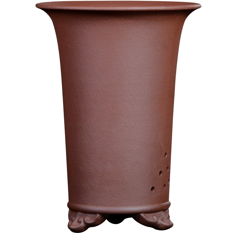 宜兴紫砂兰花花盆透气陶土花盆盆景君子兰兰草兰花盆陶瓷花盆