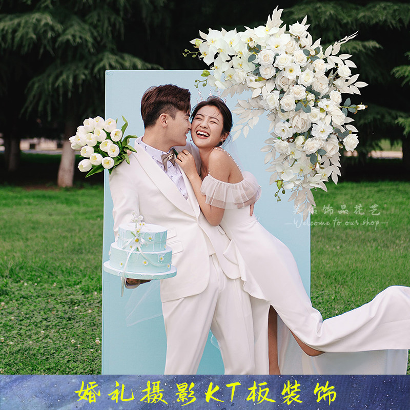 新款欧式仿真花艺角花挂花商场橱窗装饰摄影派对民宿装饰婚礼布置