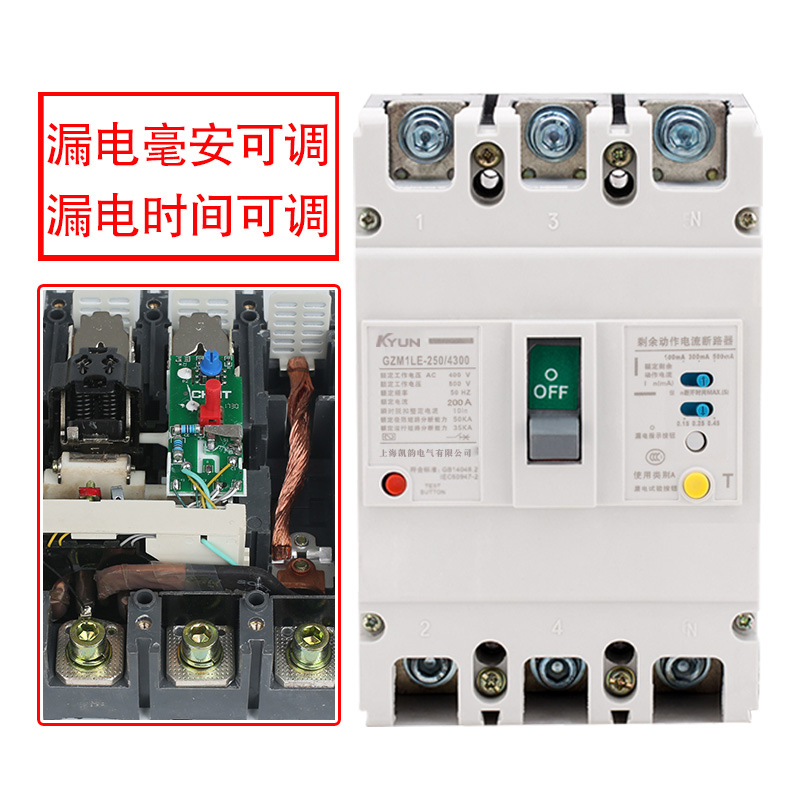 CM1LE RMM1LE 三相四线塑壳漏电断路器 100 2 0 0 30