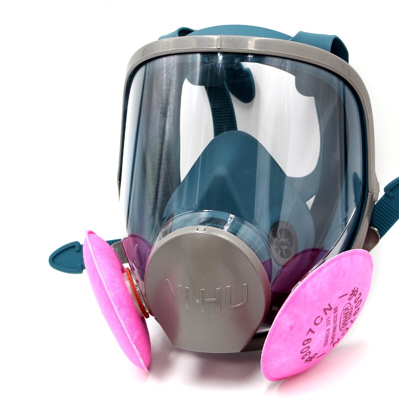 一护KN100口罩硅胶全面具防护滤棉防油烟泥尘玻璃纤维尘工业面具