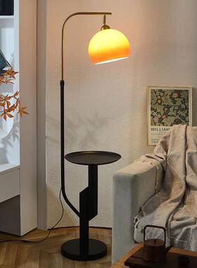 中风落地灯客厅沙旁围感置物发50424架立式氛灯卧室床头古柜一体