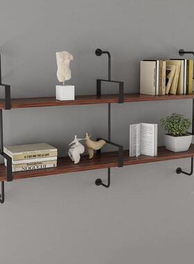 墙上置物架多层木收纳一字铁艺隔墙壁厅墙面简板约壁BKY挂客书实