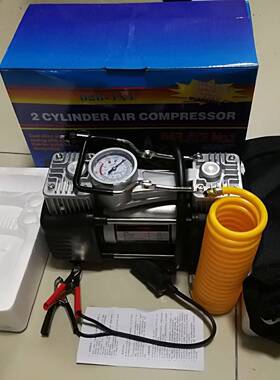 车大载充气泵汽车轮33843胎缸充气泵车用功12V双率打气泵双杠点烟