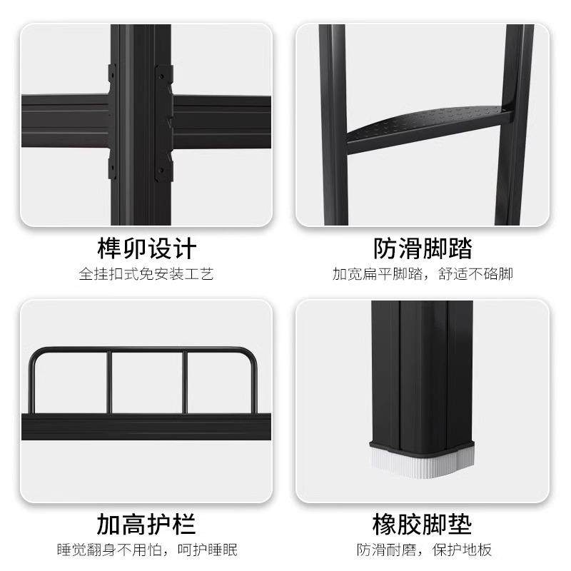 宿上下铺铁架生床员工舍上下HOM床低钢制双层床高床学钢架子床子