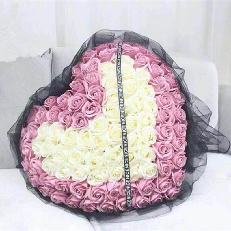神心型99-399朵玫瑰花女爱心玫瑰花热节销红人色心形送女友情节花