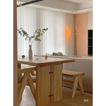 白木全实木蜡WMC0413大板书桌式客厅阅读洽日谈工台自然边整块作