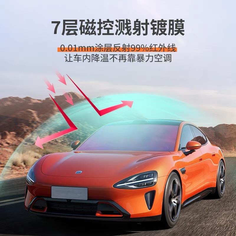 玫瑰幽灵host8太膜光学g膜幻彩隔阳热8GAP膜炫彩变色前挡玻璃膜贴