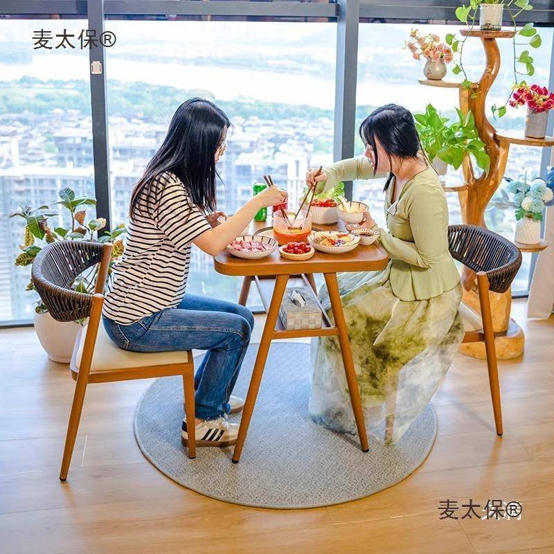 阳台桌椅用围炉家煮茶LLI桌椅组炉合户外休闲庭院炭火烧烤电陶麦