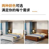 人中式 卧实木1.8米双床主经MFF济型简约1.5米单人床家用1.2床m加