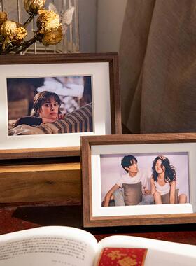 装相框6寸78寸框照片打艺印实木质相架框挂墙YCI术照裱相框摆台