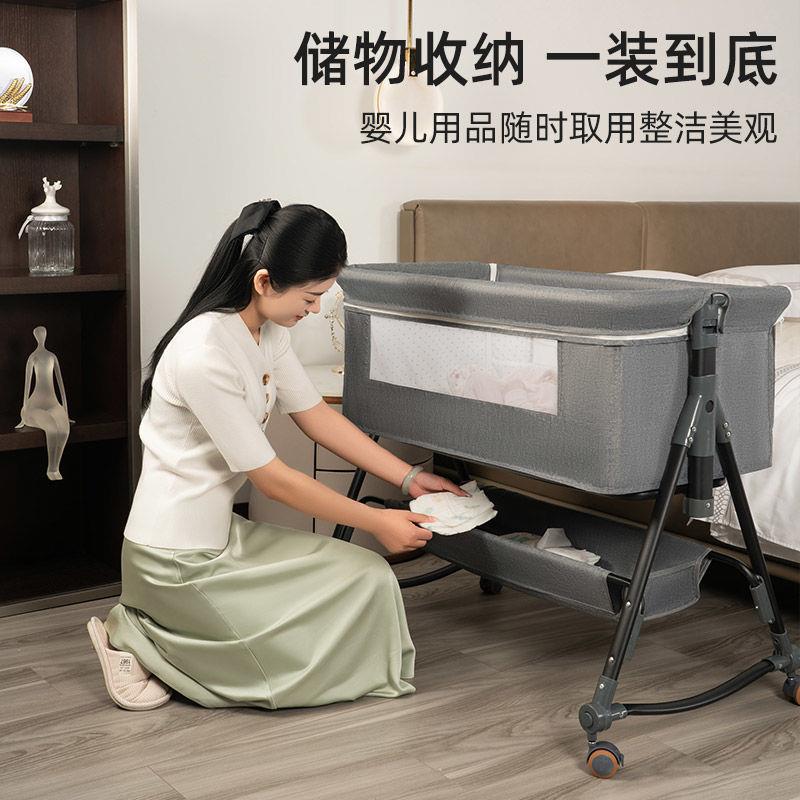 多功式能婴IAI儿床便携大式新生儿摇篮床欧宝宝床件拼接床直发一