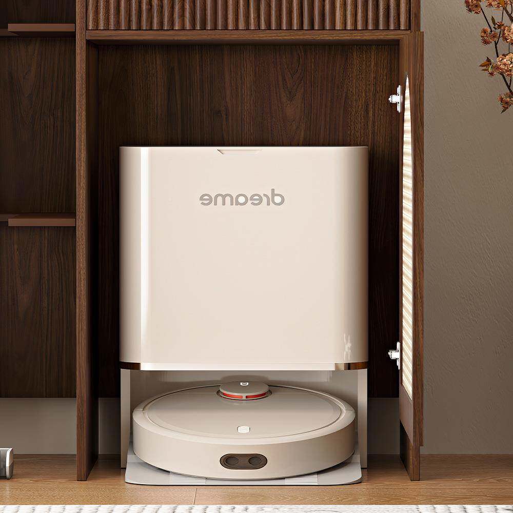 尘吸器柜高柜收纳柜置物石头人洗机ORK科沃斯地扫地机器实木餐边