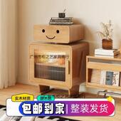 实收木意床LRW头柜纳卧室物柜客厅创斗柜机器人侧边带灯储儿童床