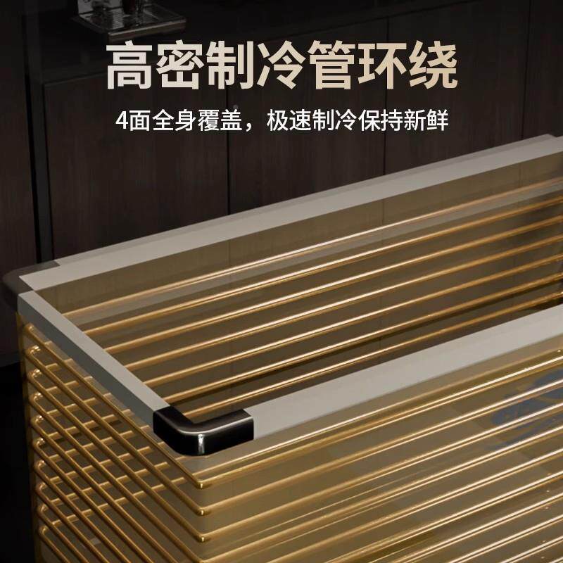 冰柜商用大量冷藏冷冻两用玻超市岛柜展370示透明璃卧柜式冰容箱