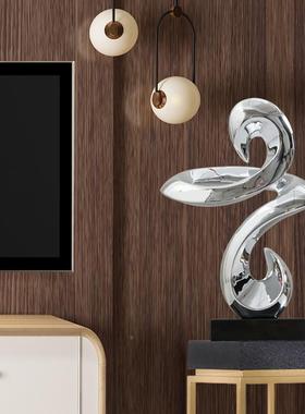 客现样板房轻奢艺术摆件厅玄关电视TZ-099旁边落代地雕塑软装饰工