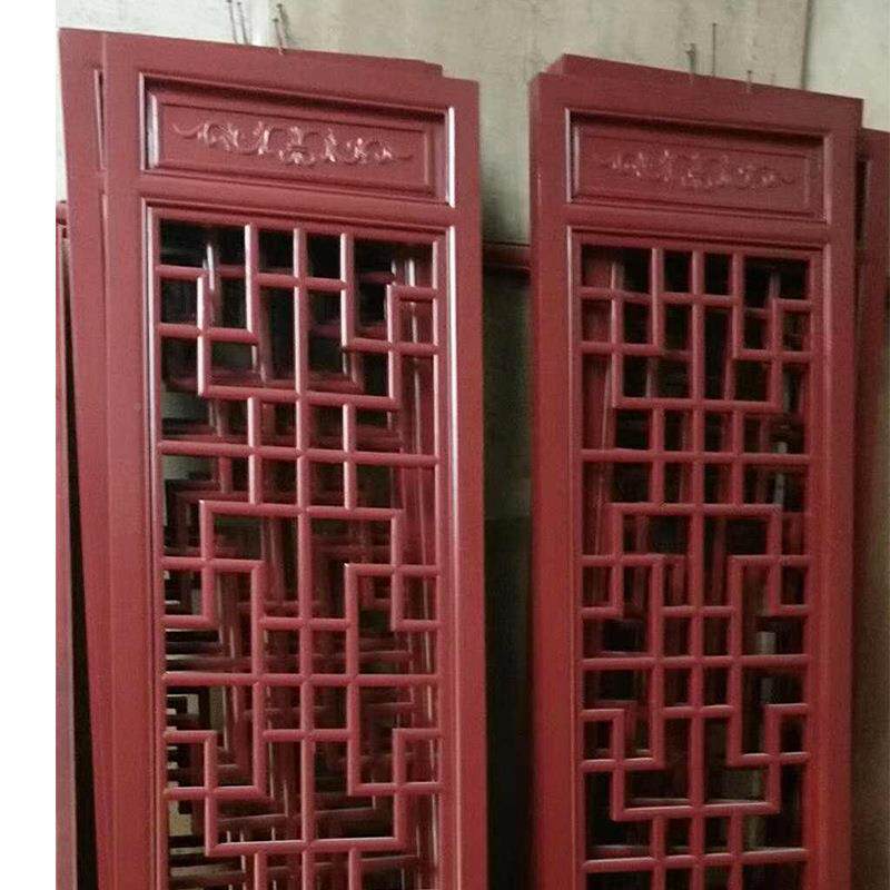 长沙木雕中式实木格仿古门窗复榫工ELV艺古镂空雕花装饰花古建门