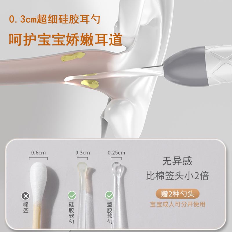 日式带发可视镊子宝宝耳朵可视掏耳ltao1025耳勺灯儿童掏光鼻屎扣