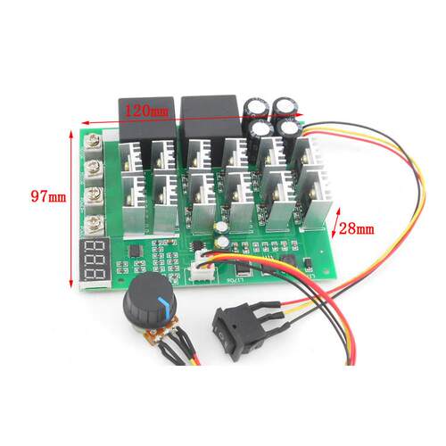 反转直流电流调正速器数字度转速表有MBT刷马达驱动器2V24V1刻36V
