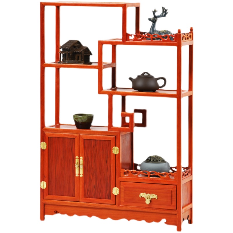 红花梨博古柜小博古架实木中式博物架多宝阁古董架子玄关茶叶置物