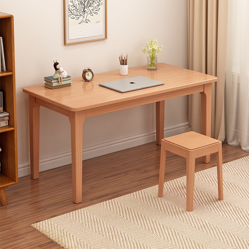 实木书桌全实木学生学习桌家用办公桌榉木橡木工作电脑桌简约