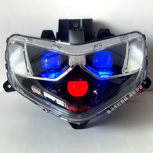 适用新款赛鹰125大灯总成JYM125T-2C前照灯改装矩阵LED双光透镜