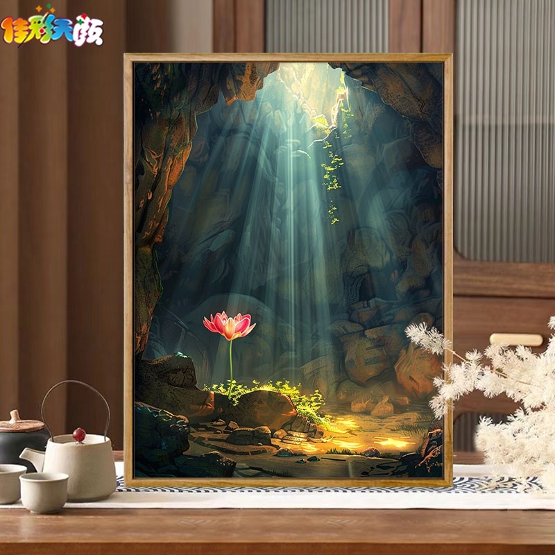 希望 佳彩天颜数字油画diy手绘手工填色高级感油彩画装饰画挂壁画
