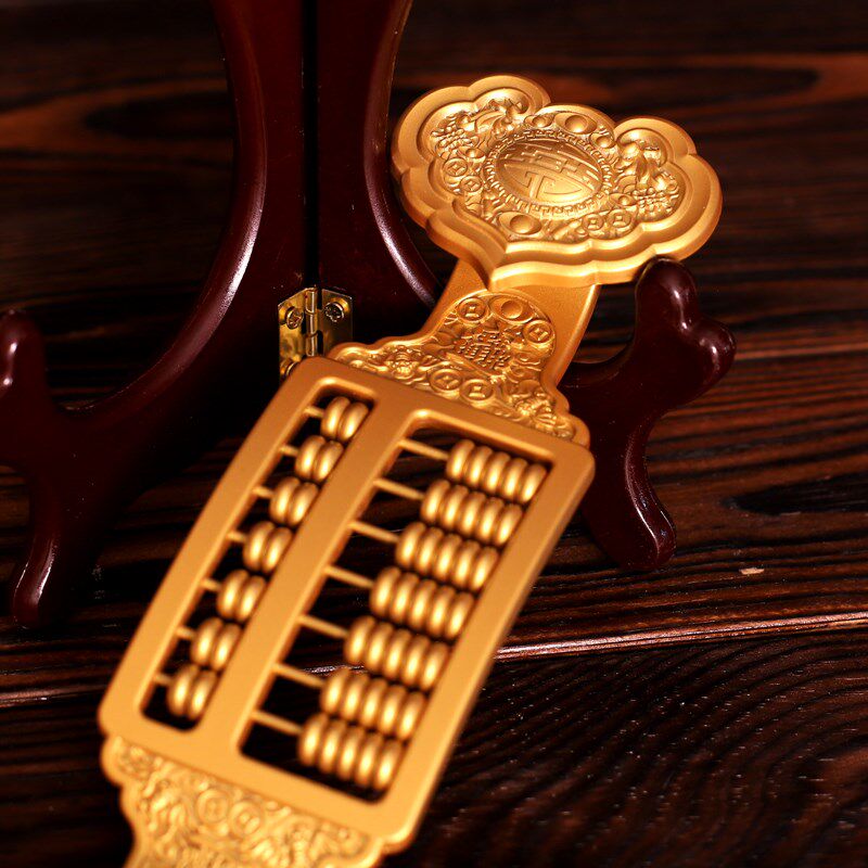 如意金算盘摆件乔迁之喜礼品新居装饰用品开业招财办公室小号摆设