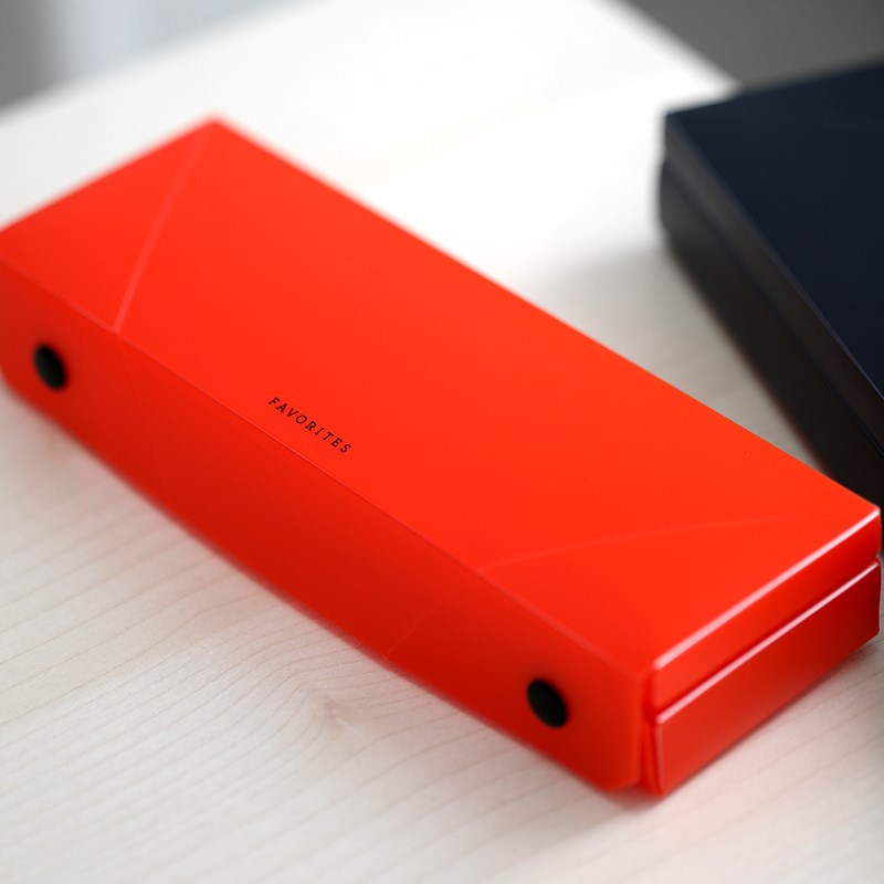 kingjim锦宫文具盒多功能简约大容量文具袋彩色学霸笔盒学生用