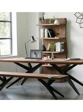 实木餐桌工作桌家用客厅书学字台写桌简约现70727代长条习办公桌