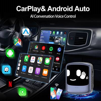 跨境热销智能语音Nano无线carplay AI BOX车机互联盒子安卓auto