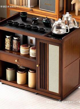 新中茶式水柜移木动茶桌NAR家用阳台小茶台实车烧水壶一体沙发茶