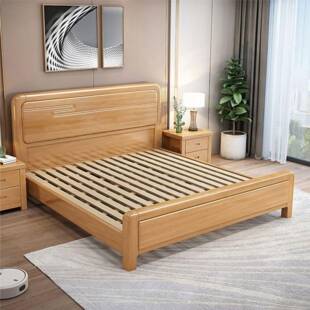 榉木全实直木床工厂销1.8米双人床小户1型.1920#.5米35米1.2米儿