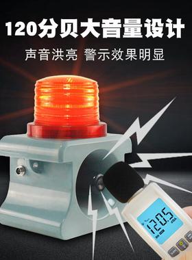 SLAS-01太阳能声光报警定时语音0提器示森感林SLAS-001防火户外红