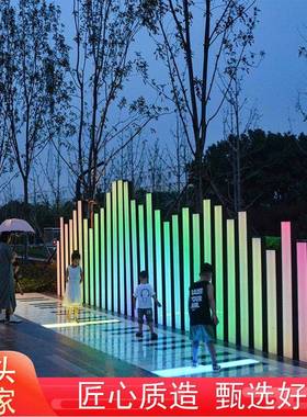le钢琴感应地砖灯踩灯面互动地地板钢琴发光音脚乐地砖灯RFNd道具