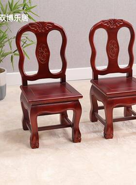 厅实木中小椅BBR子靠背椅儿童客家用板凳式凳子复古板凳宝宝座椅