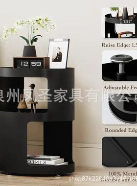 客厅几沙发创边小户型茶几用轻奢BTF简约现代角几铁艺意圆形床头