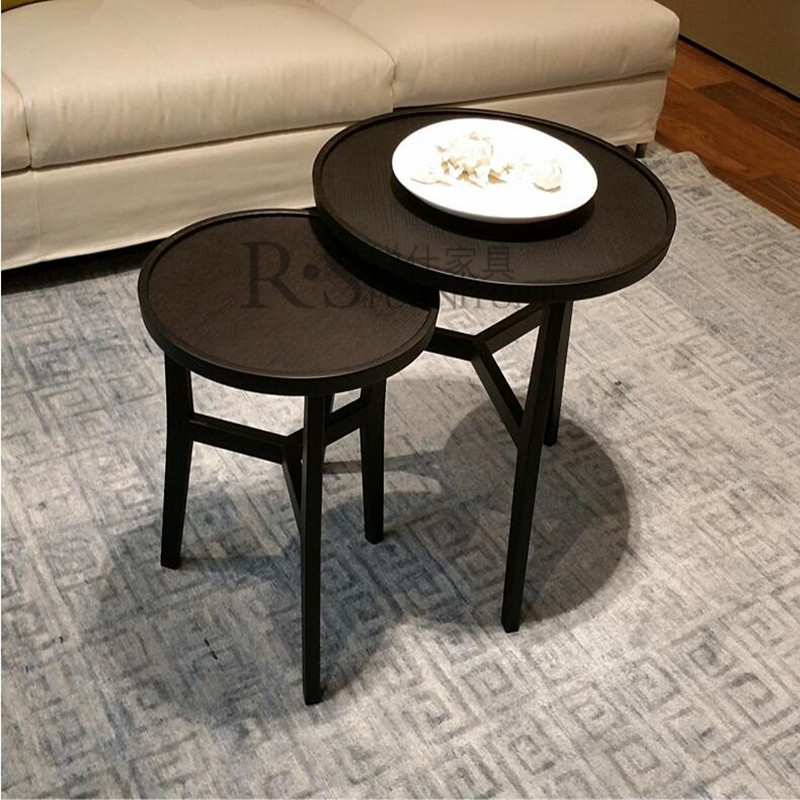 实木边几茶几创意休闲茶桌简约小户型角几阳台咖啡桌锐仕定制