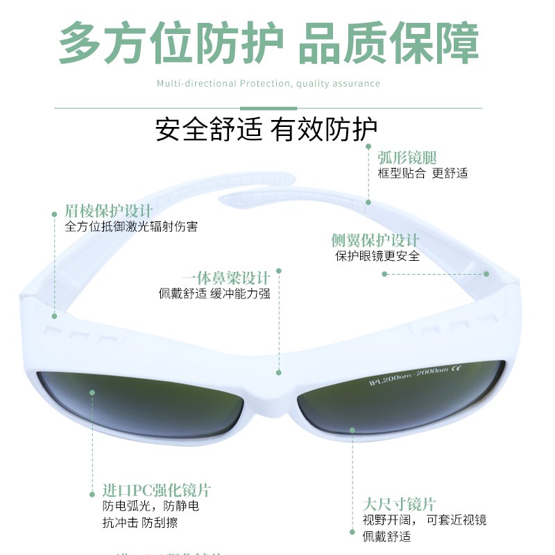 脱毛仪防护眼镜光子嫩肤护目彩光IPL激光美容强闪光E冰点200