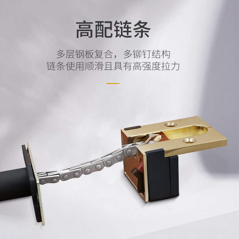 KBO酒店防盗链门链门栓暗装式防盗链子暗藏宾馆客房安全链条