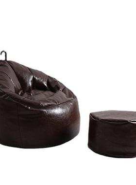 PU皮革皮制豆袋沙发懒欧式沙发单人懒PNI人发人沙椅单人沙发椅