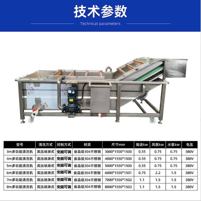 全自动果蔬洗菜机商用水果蔬菜土豆萝卜大型商用多功能气泡清洗机