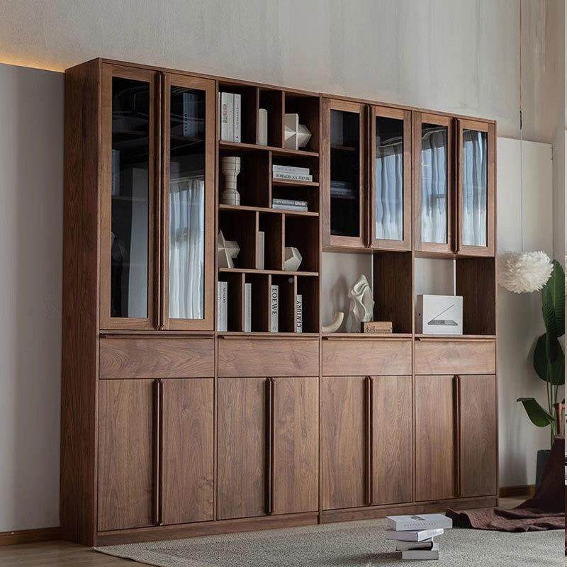 北美胡桃黑原木墙书柜小户型璃客厅书满AOE房落地樱桃整装玻门储,鲜花速递/花卉仿真/绿植园艺,其它园艺用品,淘宝优惠券,粉丝福利购,淘宝优惠卷